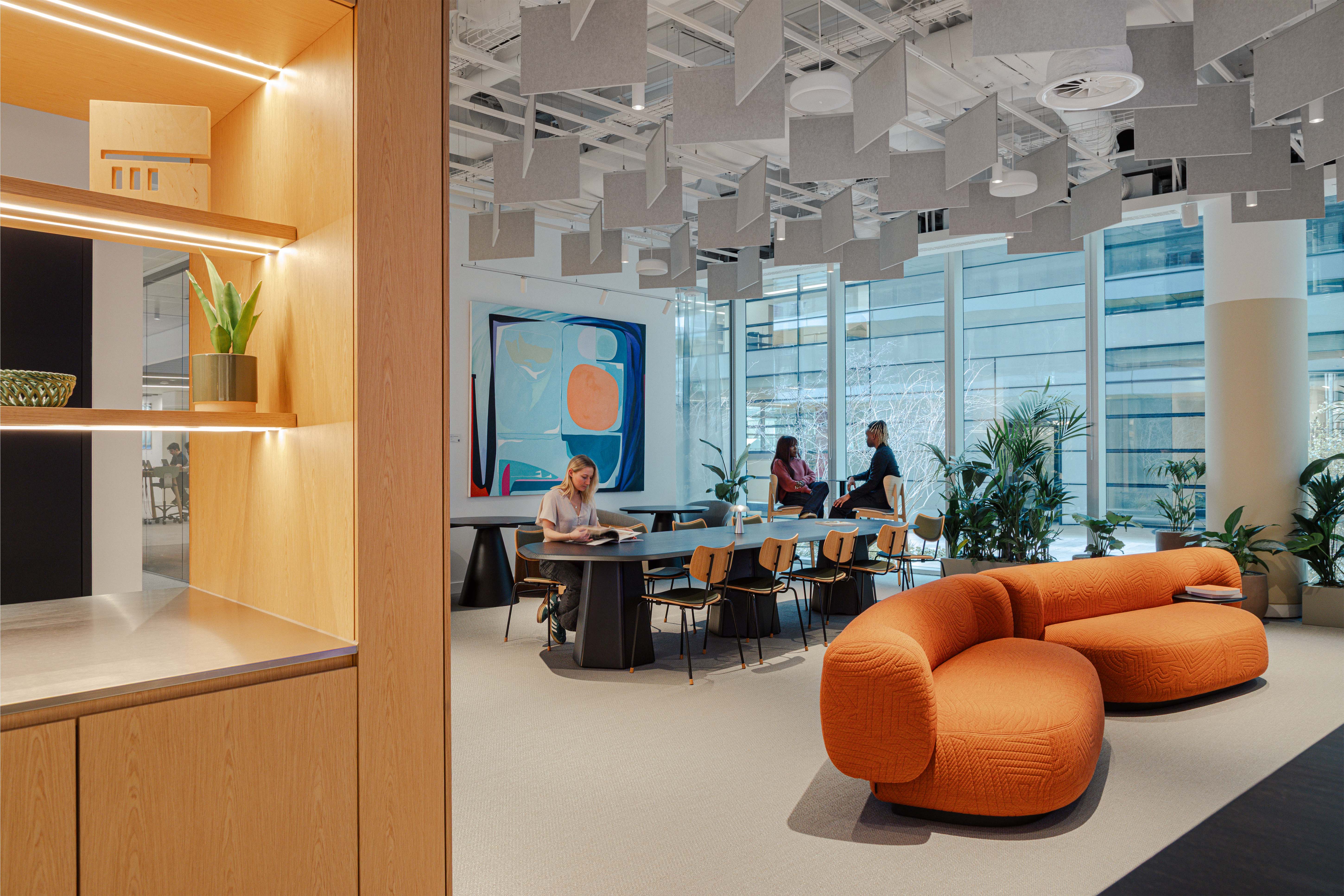 M Moser Headquarters London workplace illuminated with integrated LEDFlex architectural lighting design
